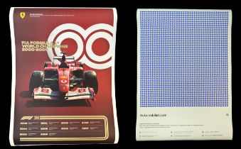 Automoblist Formula 1 Decades - 2000s Ferrari limited edition poster, suitable for frame 50cm x