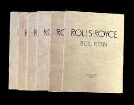 Rolls-Royce Bulletins customer publication 1951, Jan & Jul 1952, Jan 1953, Jan 1954 and Jul 1955,