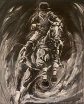 Debbie Harris (British, b.1973), ‘ Charge ‘ large-scale limited edition print, edition 1/150. Signed