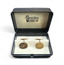 A pair of 9ct gold cufflinks