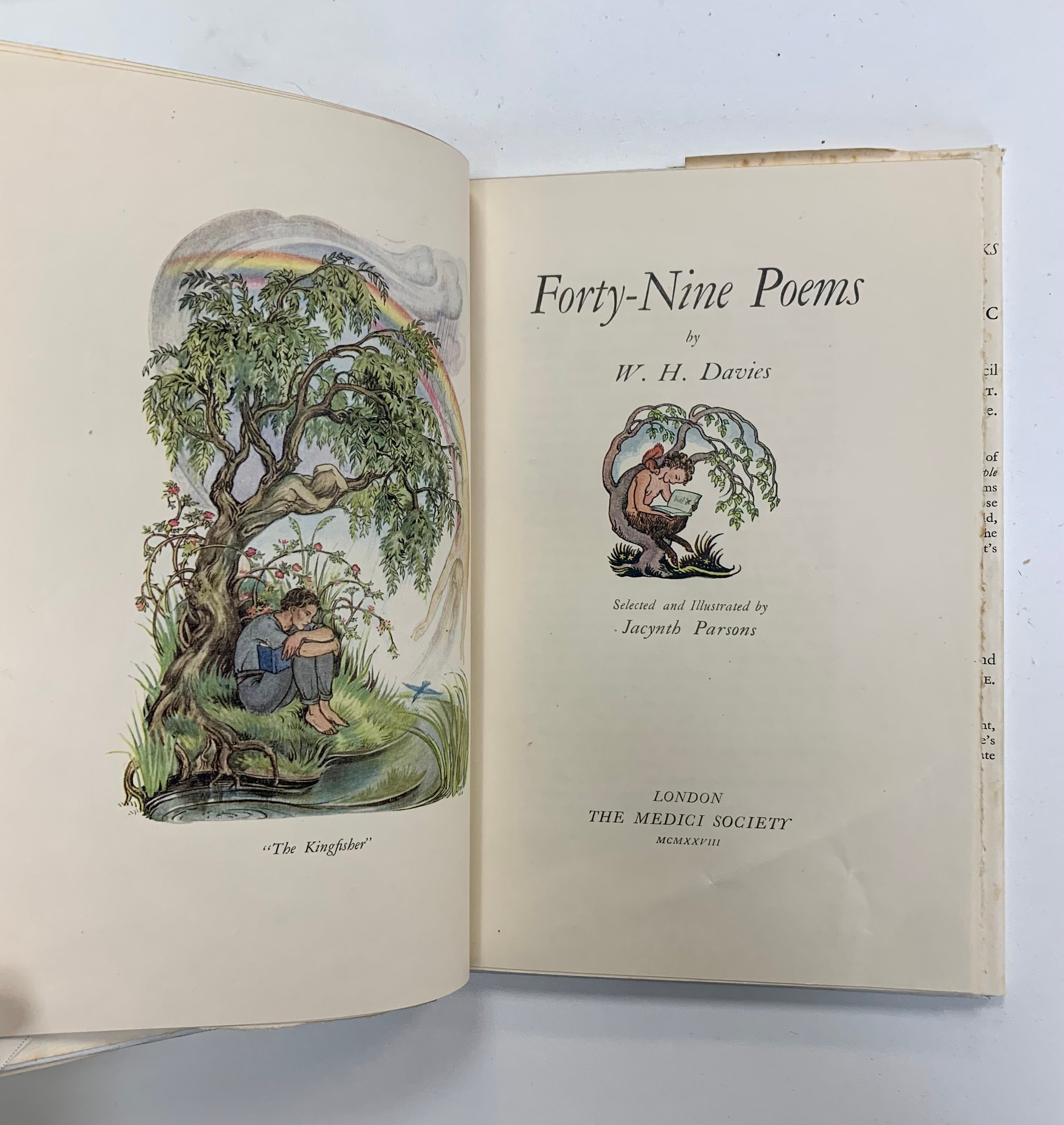 DAVIES, W. H. Forty-Nine Poems by W.H. Davies selected and illustrated by Jacynth Parsons. The - Bild 5 aus 5