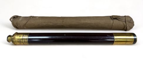 19th Century Dollond of London single drawer telescope with brass fittings. Barrell marked for