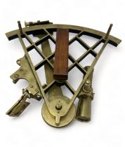 T. Cooke, brass sextant inscribed for T. Cooke, London No. 727. Dimensions approx 26cm x 26cm.