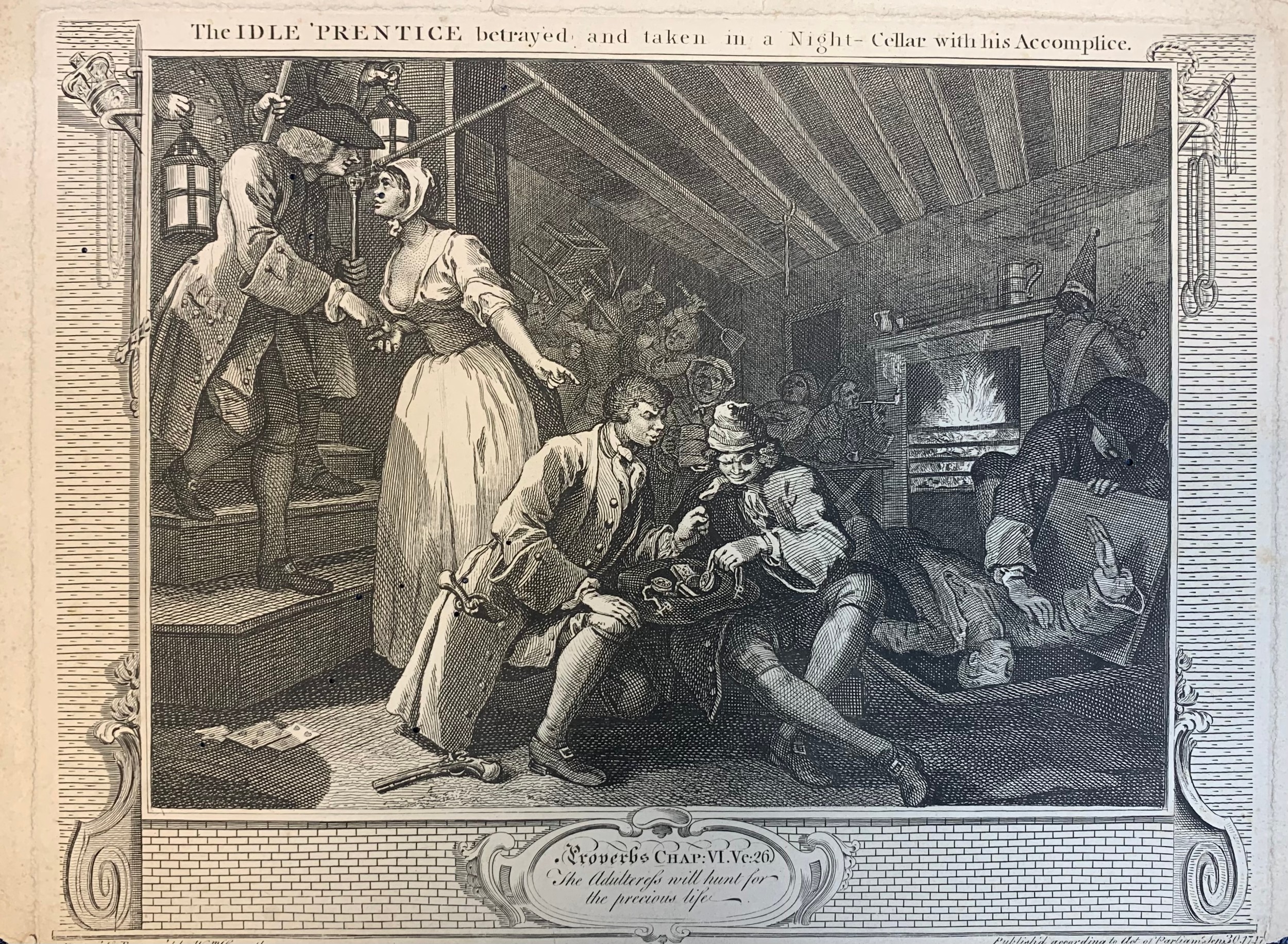 William Hogarth (British, 1697-1764), nine 18th Century Prentice plates etchings to include; The - Image 4 of 10