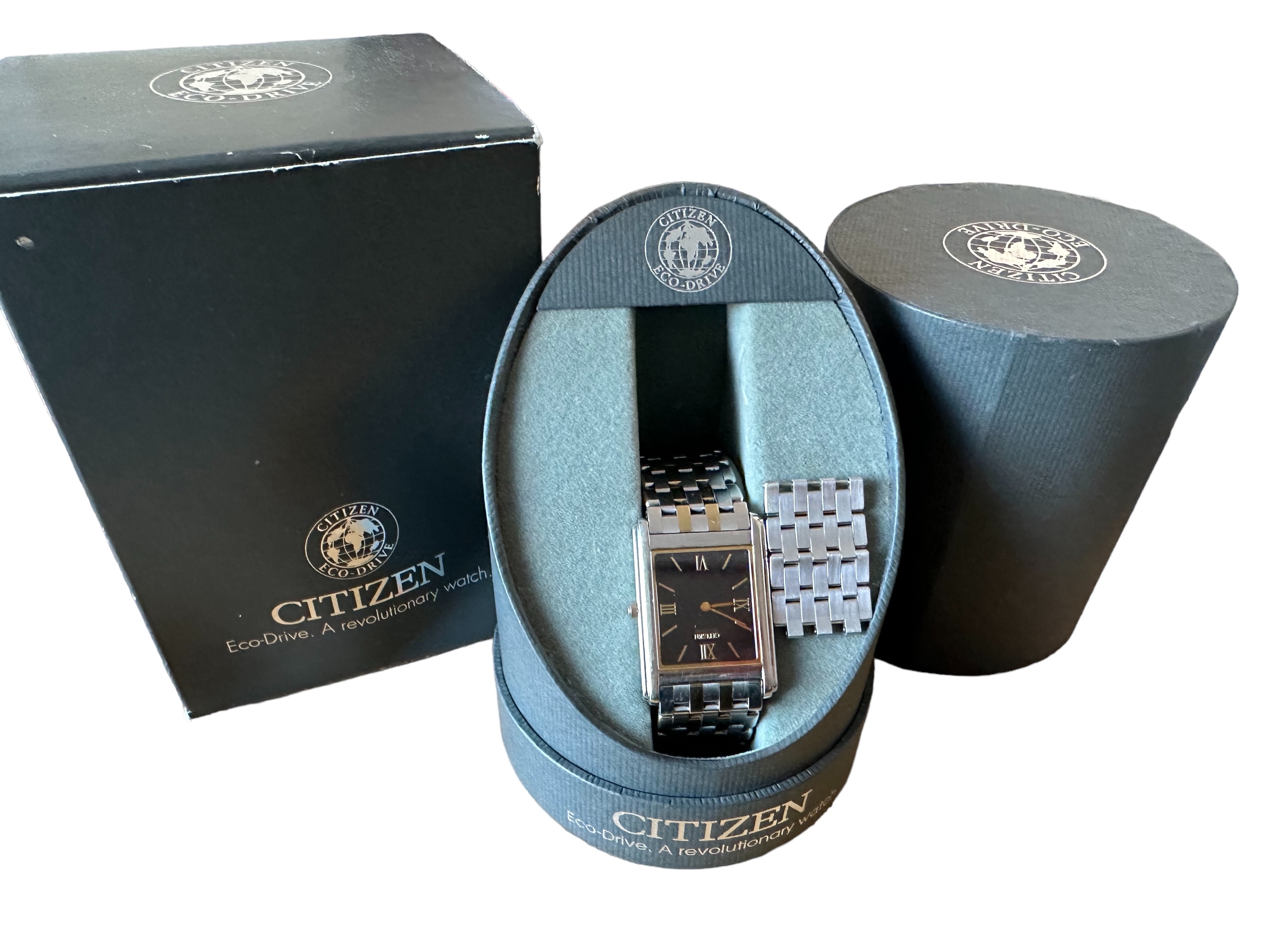 Citizen Eco Drive Stiletto GB20-S013569 wristwatch. Stainless steel case with rectangular black - Image 5 of 5