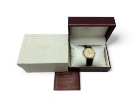 A Rotary 9ct gold gents wristwatch with box