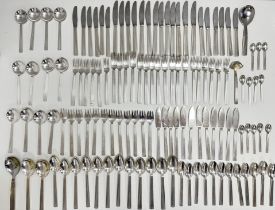 Georg Jensen, Danish 1930's Georg Jensen sterling silver Cutlery set for 12 people in the Bernadotte