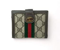 Gucci, Gucci Accessory Collection Sherry Line CG Trifold wallet. Internal gilt stamp for Gucci