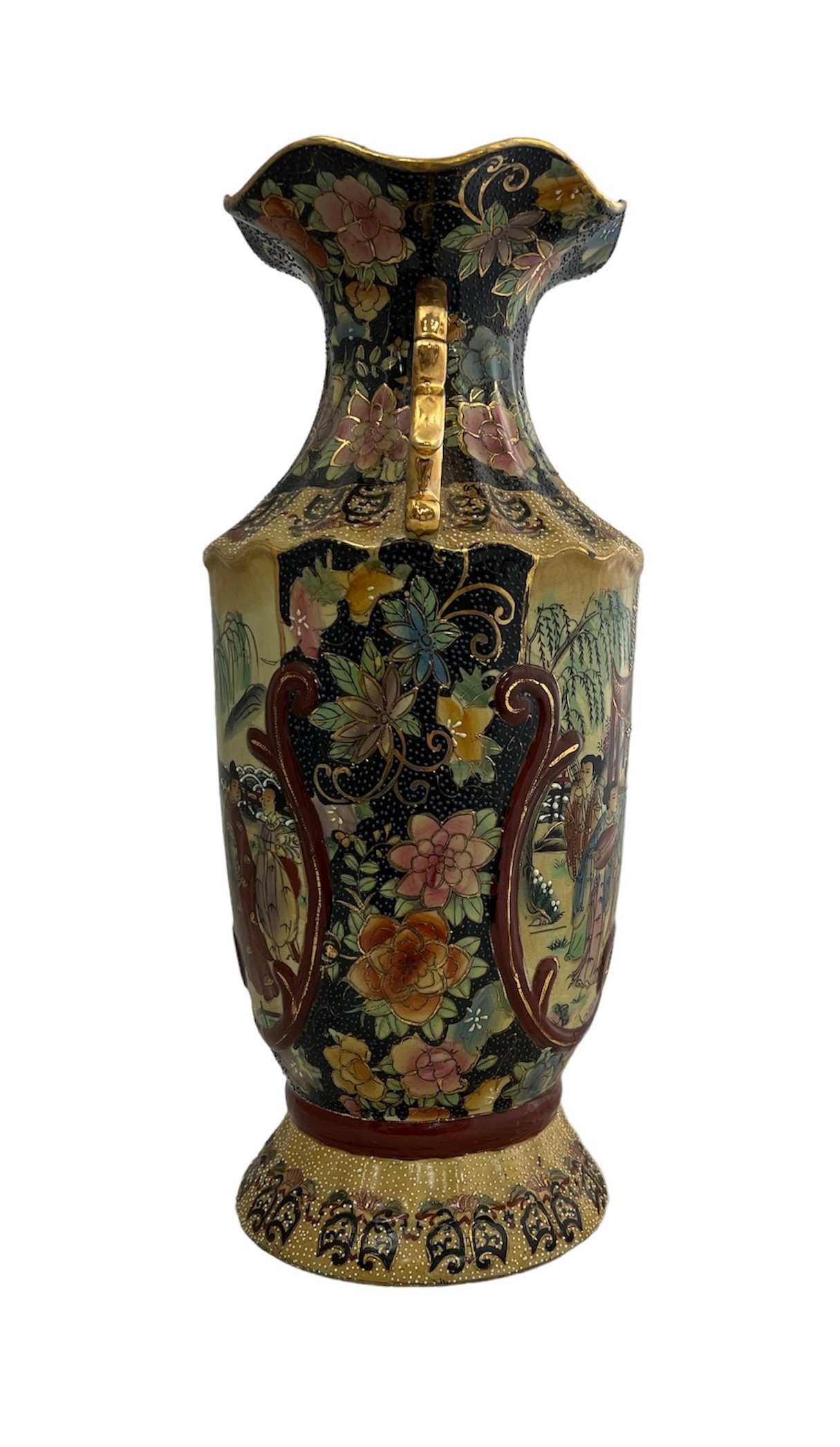 A large oriental / Japanese vase, height 46cm. - Image 3 of 6