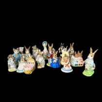 Beatrix Potter, ceramic collection of Beatrix Potter figurines to include; Royal Albert with Hunca