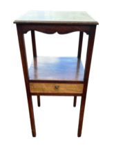 Late 18th Century mahogany night table or wash stand. 35 x 35 x 75cm