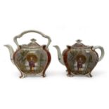 Burgess and Leigh Geisha pattern teapot and kettle, circa 1895.