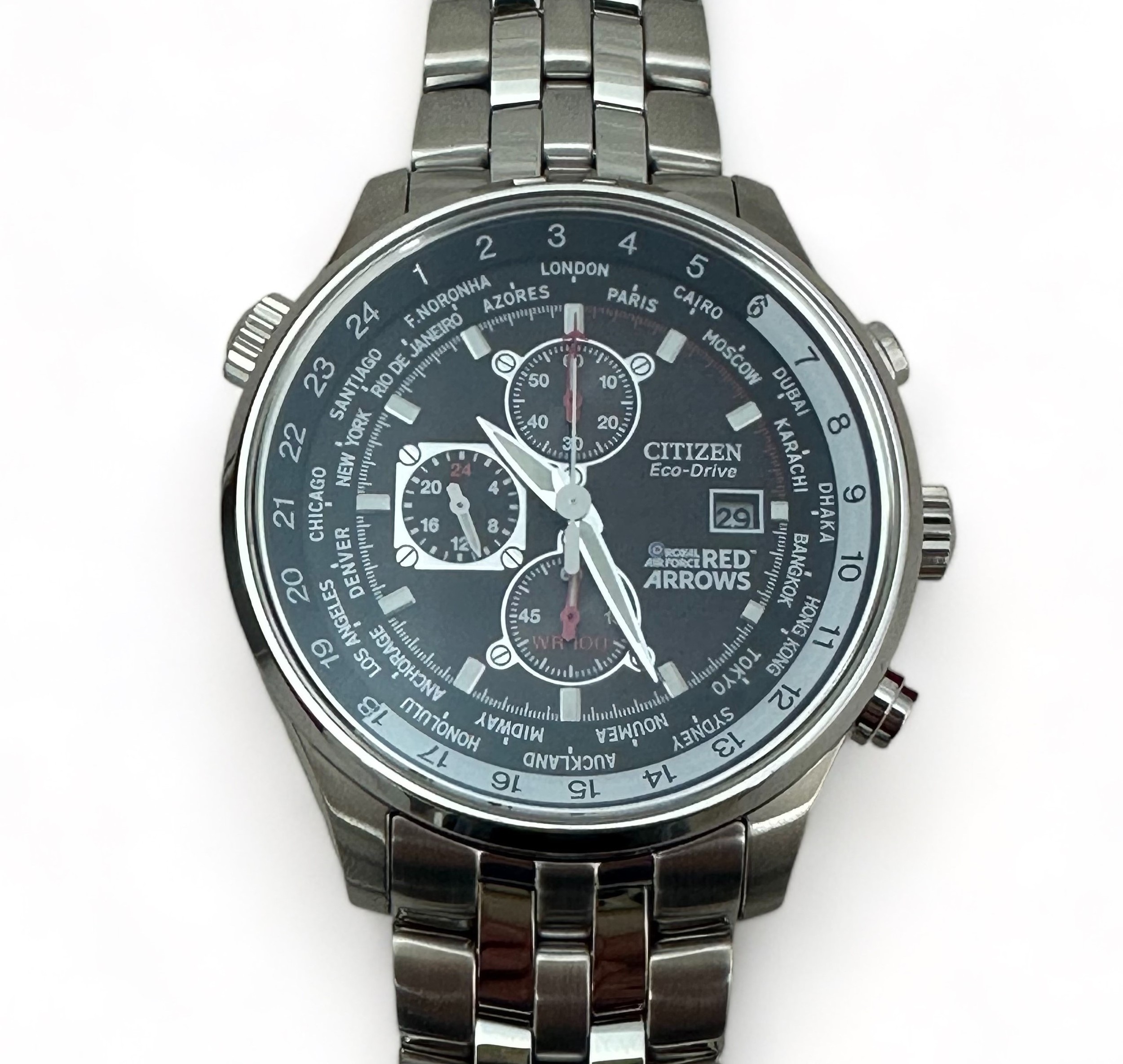 A gents Citizen Eco-Drive Chronograph wristwatch - Royal Air Force Red Arrows Edition, B612-S069149. - Image 6 of 6