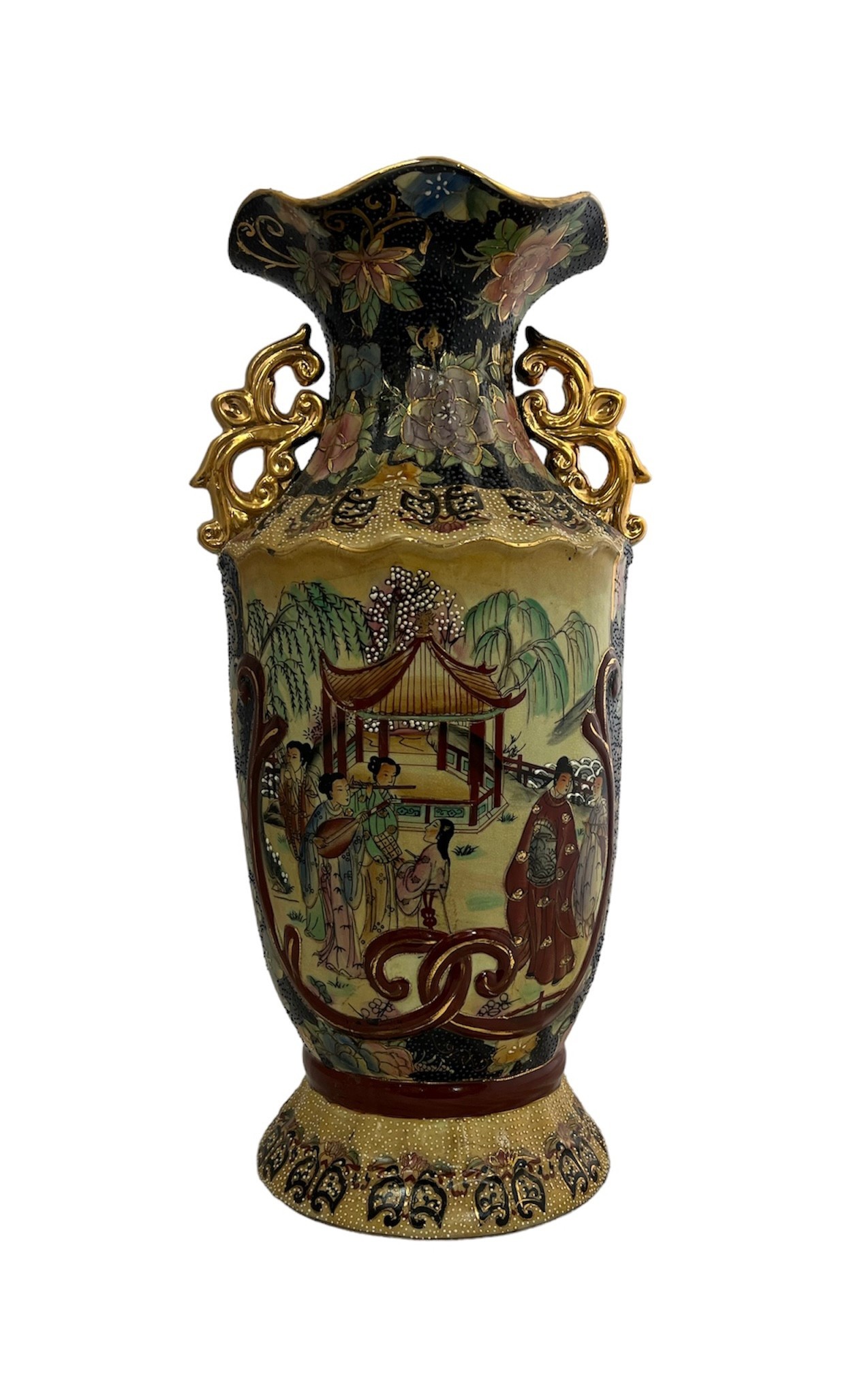 A large oriental / Japanese vase, height 46cm. - Image 2 of 6