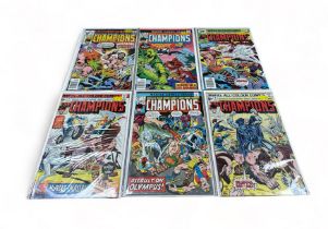 Marvel Comics The Champions (6) 1970s/1980s Nos 2, 3, 4, 6, 9, 12. All 6 comics bagged & boarded,