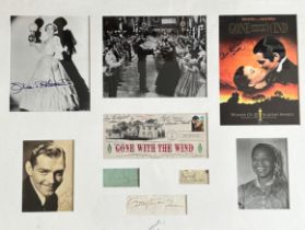 Autograph Montage for Gone with the Wind (1939), comprising; a signed First Day Cover stamped