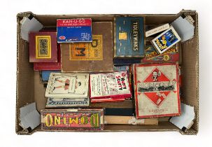 Varied collection of vintage board games & playing cards, to include; Monopoly (John Waddington