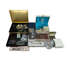 A quantity of costume jewellery, fashion watches, etc.