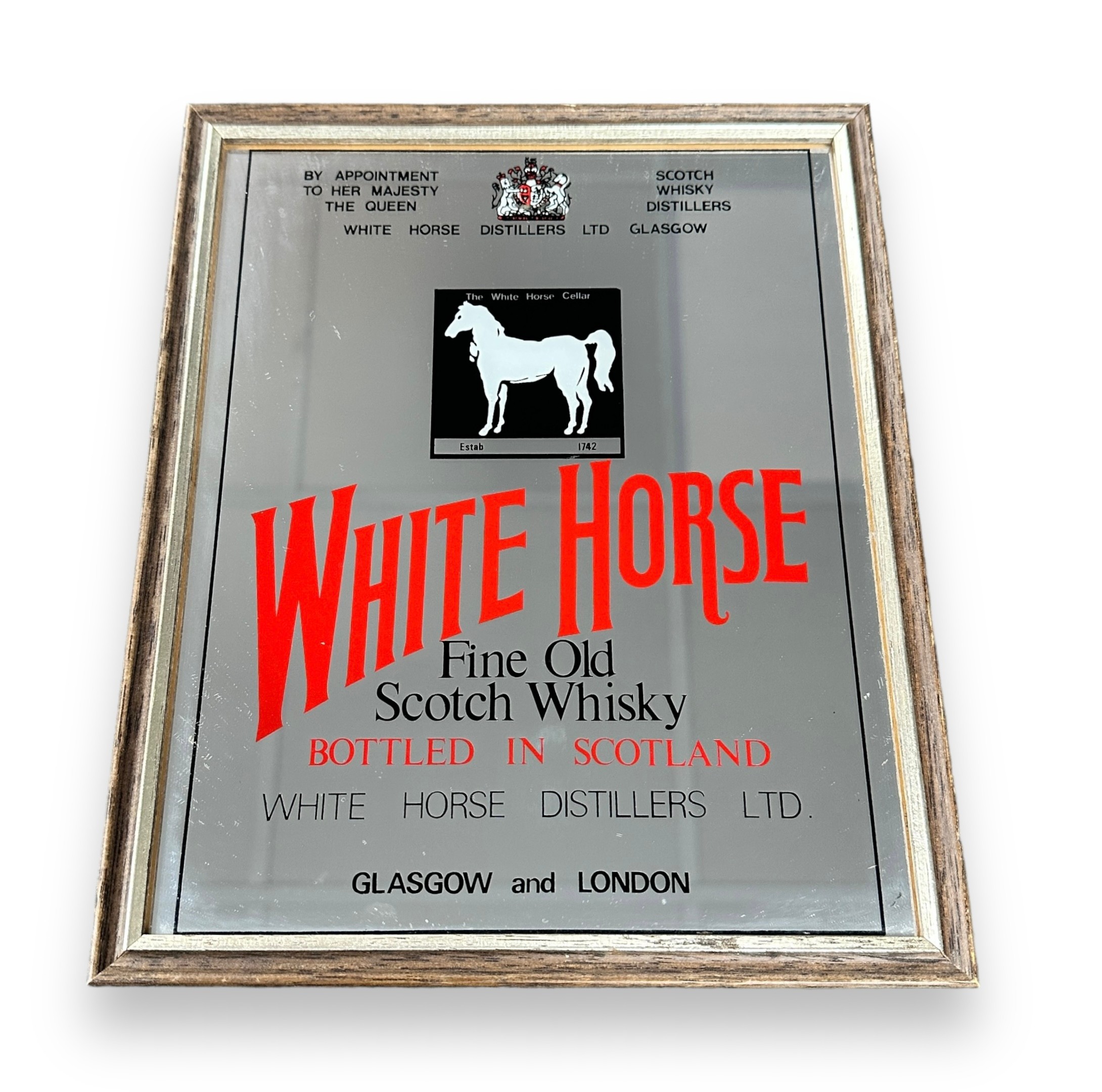 Four Vintage Whisky Mirror Signs. Glenfiddich, Bell's, White Horse and Southern Comfort. All framed, - Image 5 of 5