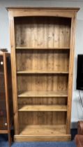 A large pine bookcase