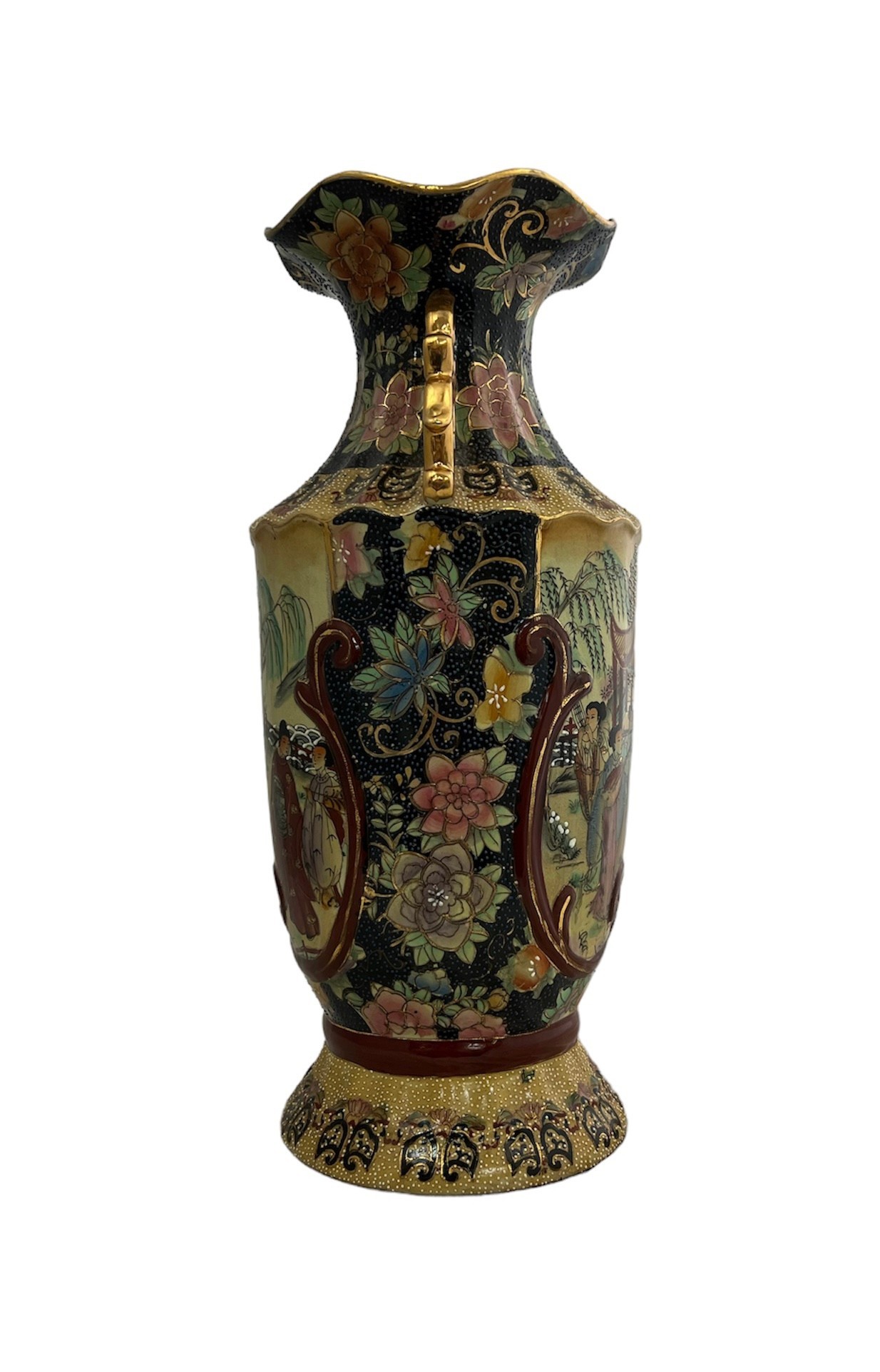 A large oriental / Japanese vase, height 46cm. - Image 4 of 6