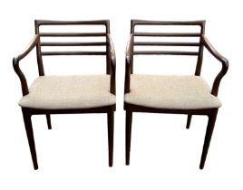 ANDREW VARAH (BRITISH CONTEMPORARY) pair of carver dining chairs. Designed to go with a Gordon