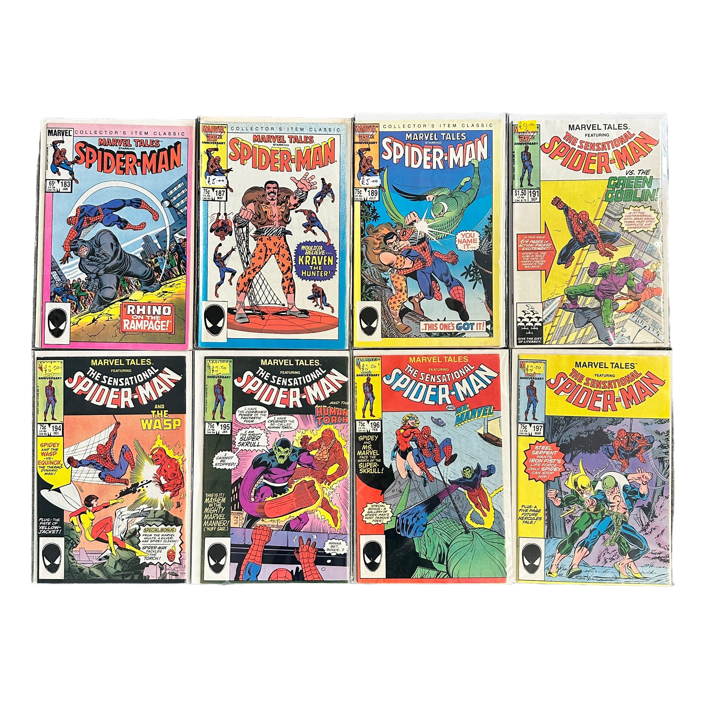 Marvel Tales Spider-Man 1980s Nos 144, 155, 158-163, 166, 168, 176, 177, 183, 187, 189, 191, 194- - Image 2 of 2