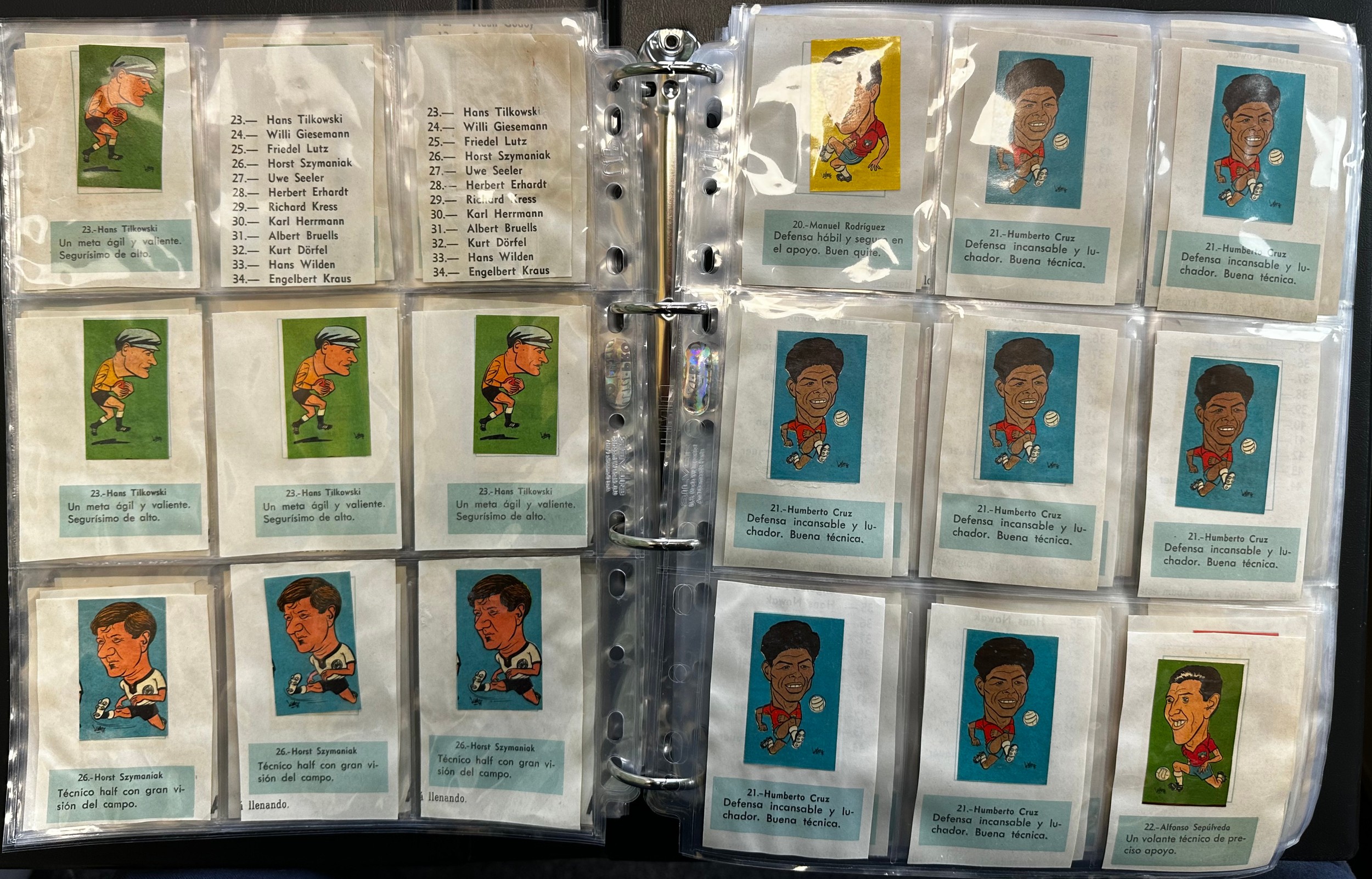 L.C.L./L.O.L. Chile 1962 World Cup Football stickers (approx. 2,500), in 2 albums, all in plastic - Image 8 of 23