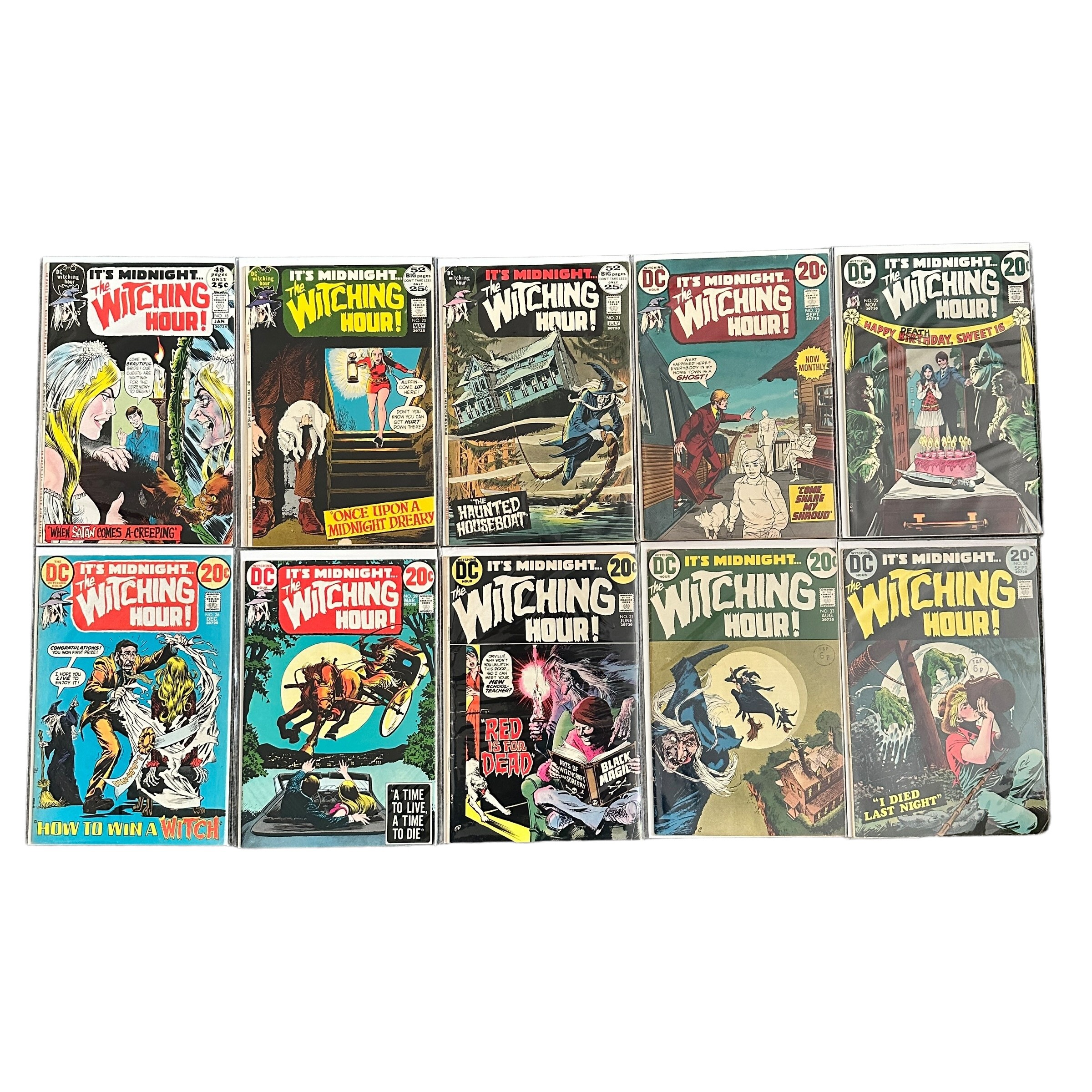 DC Comics The Witching Hour 1970s Nos 18, 20, 21, 23, 25, 26, 29, 31, 33, 34-36, 38-40, 42, 50,