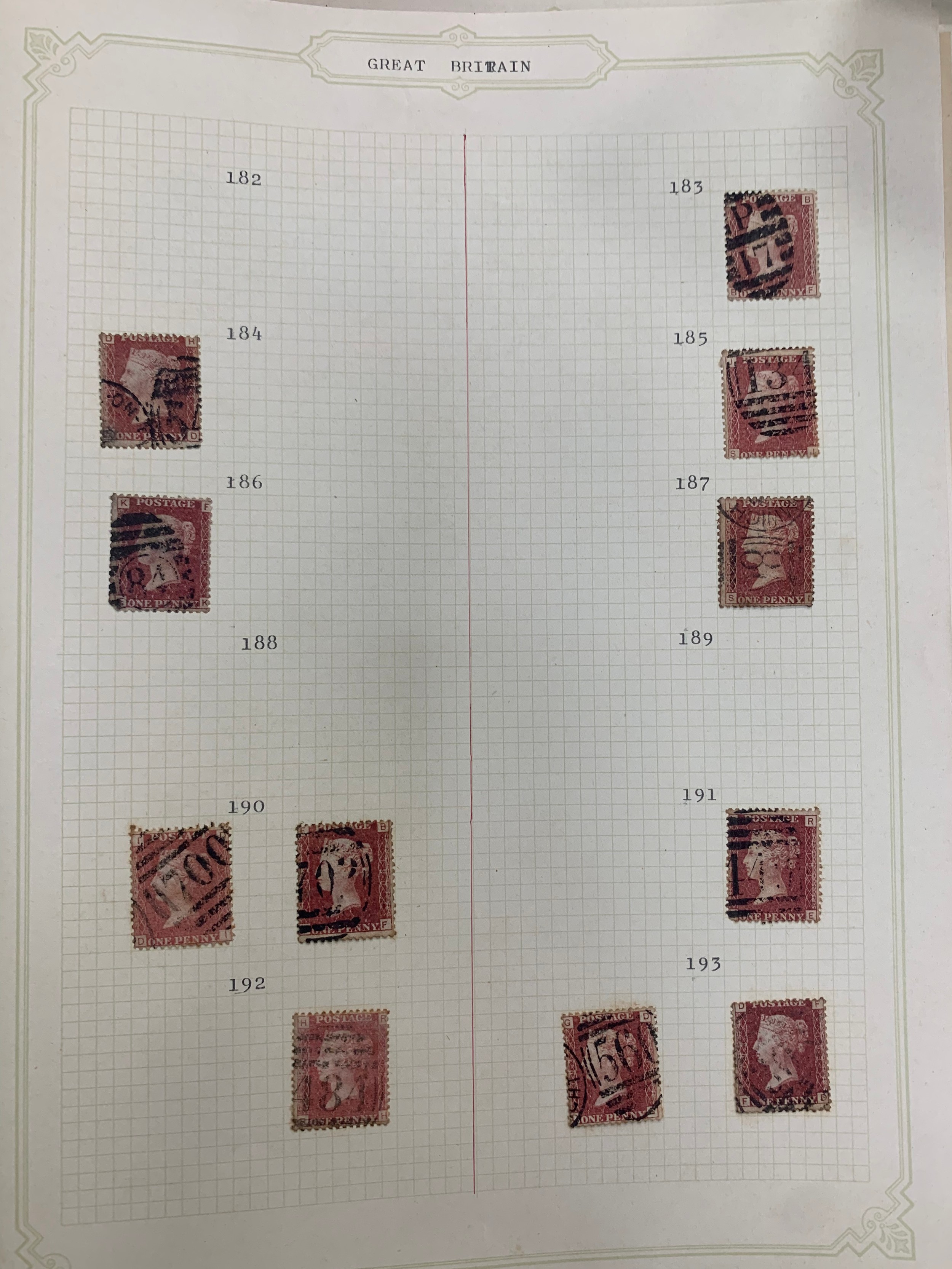 Great Britain, 1858-64 annotated and well-laid out collection of 1d Penny Reds FU from plate 73 to - Image 9 of 12