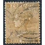 Great Britain, 1862-64 9d straw very fine used, (SG 87), Cat. £475.