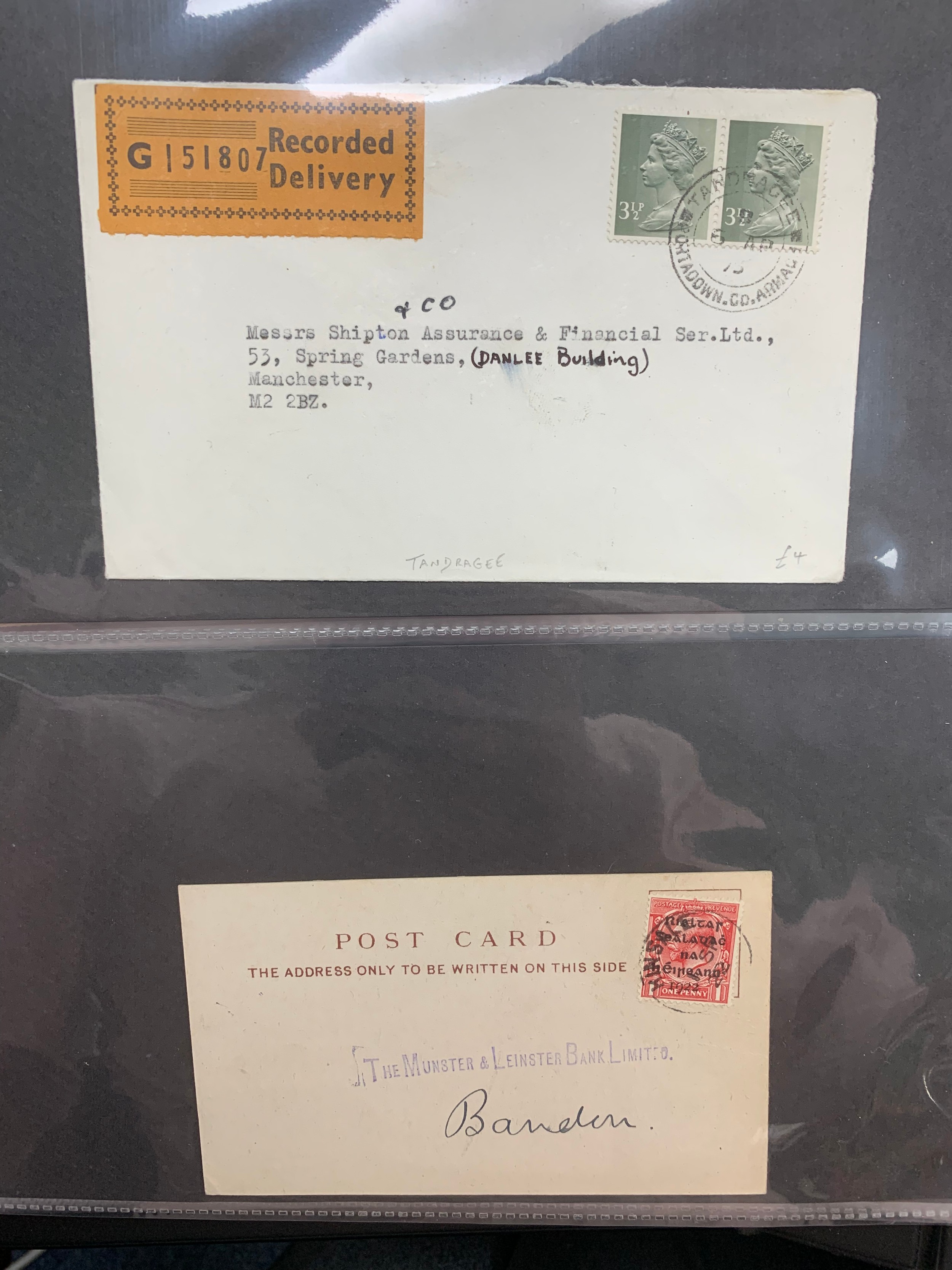 Ireland, interesting Four Kings to QEII cover collection in binder, including Airmail, Paquebot - Image 17 of 36