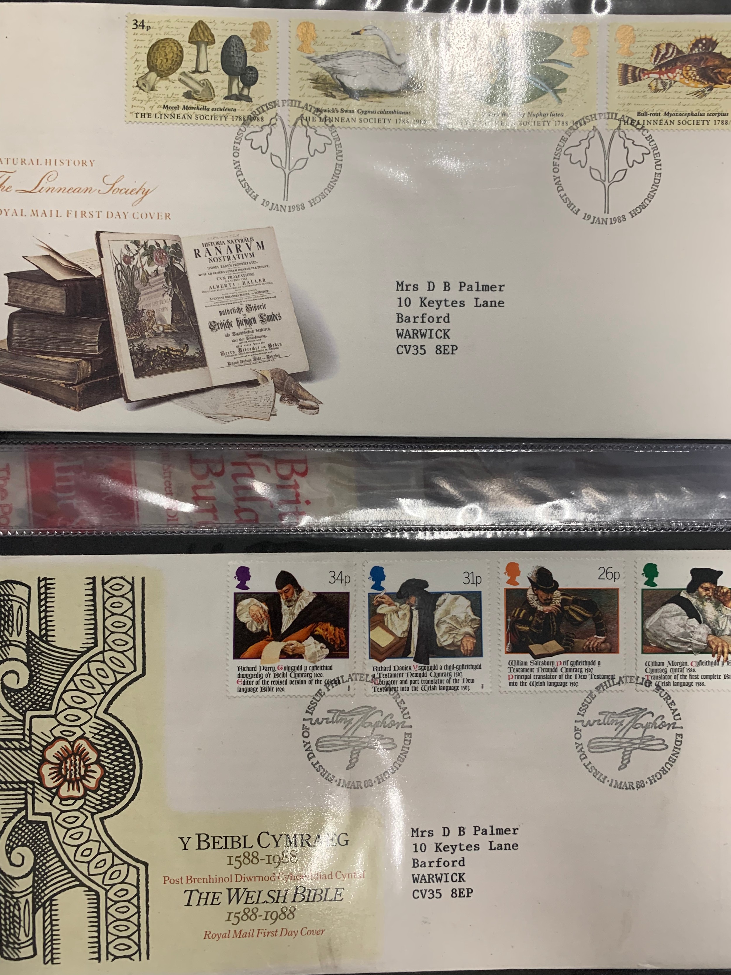 1979-2000 collection of First Day Covers in three binders with mix of typed and handwritten - Bild 2 aus 4
