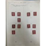 Great Britain, 1858-64 annotated and well-laid out collection of 1d Penny Reds FU from plate 73 to