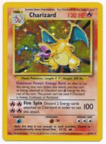 Charizard 4/102 Base Set Pokemon Card, in great condition.