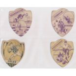 Baines trade cards, Shield shaped Rugby cards (8), with Prestwich, Barrow, Newport, Dewsbury,