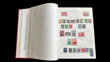 British Commonwealth, George VI collection in red SG KGVI album 1956 to end in brown box, used