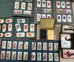 Collection of cigarette cards etc, in 4 period albums, plastic sleeves and some loose wit ranges