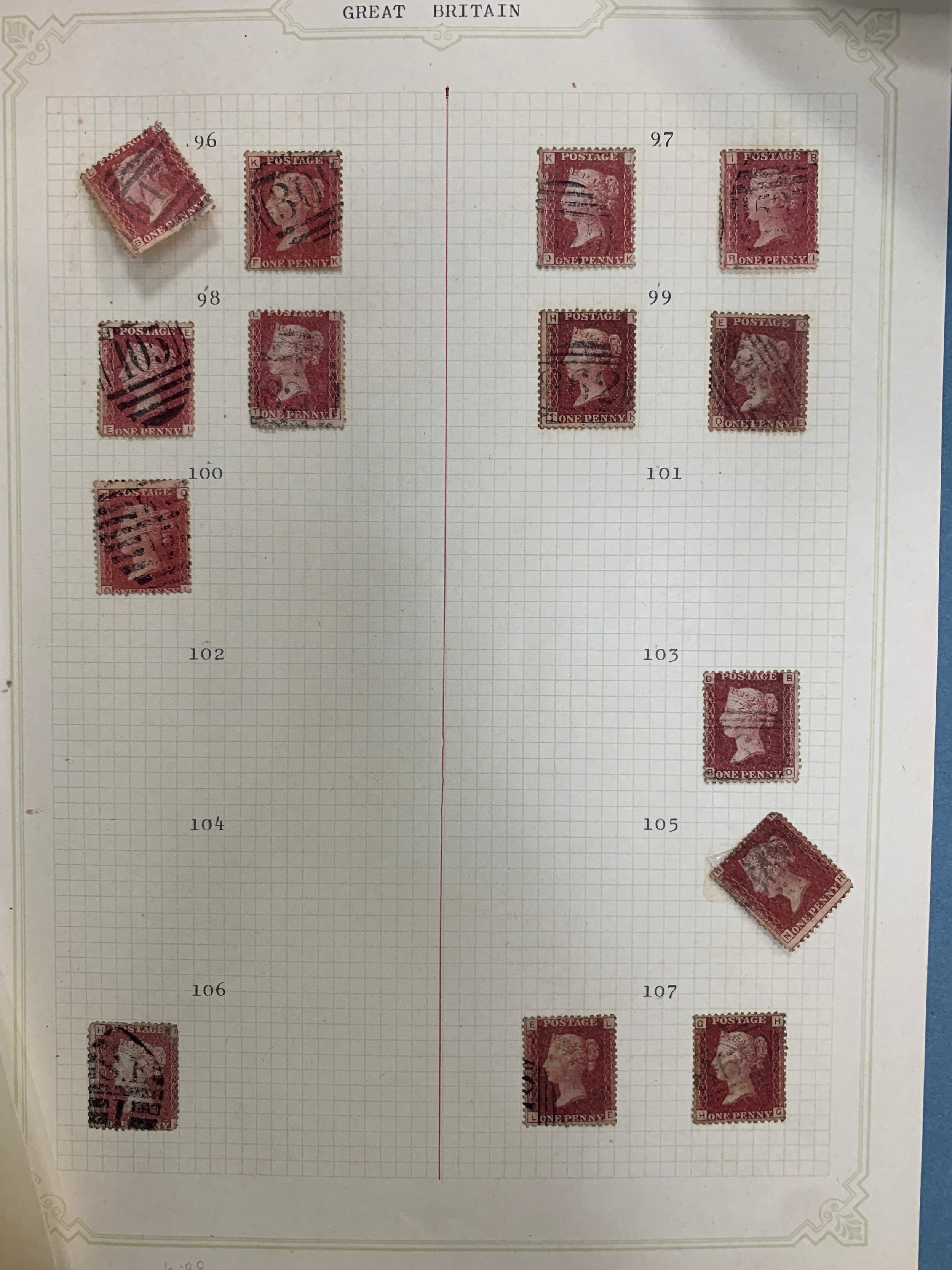 Great Britain, 1858-64 annotated and well-laid out collection of 1d Penny Reds FU from plate 73 to - Image 12 of 12