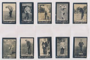 Ogden's Guinea Gold Golf full set of 18 cards, including Tom Morris and "Vardon v. Braid at