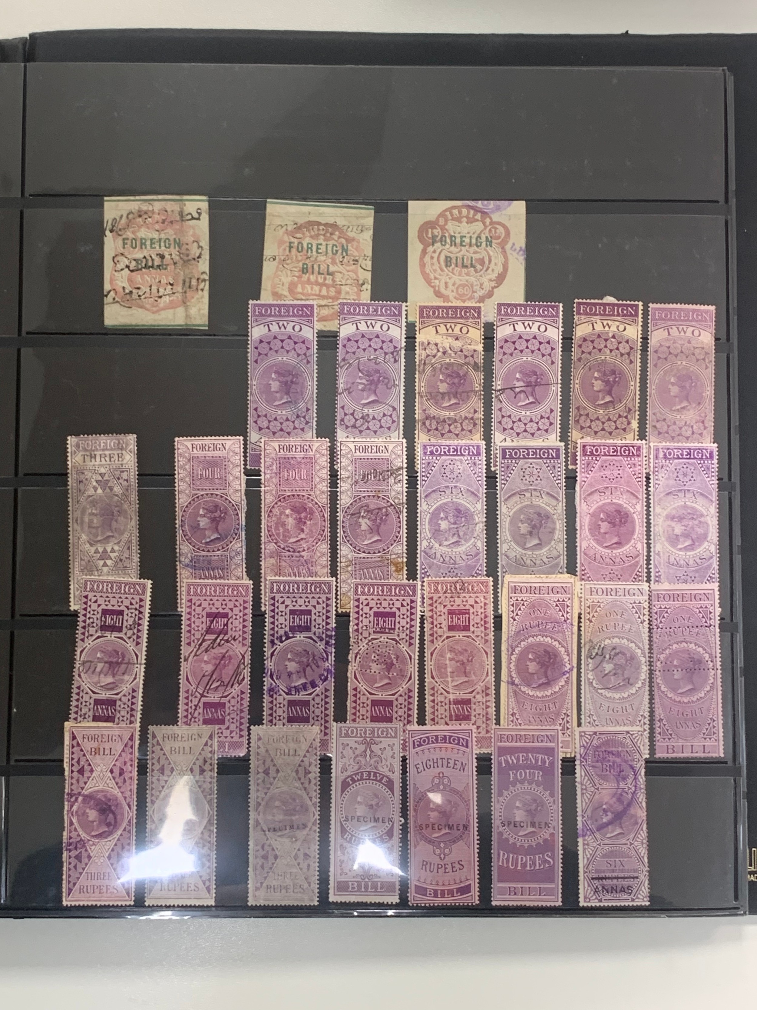 India – Revenues, neatly presented and interesting collection in well-filled binder, including; - Image 29 of 48