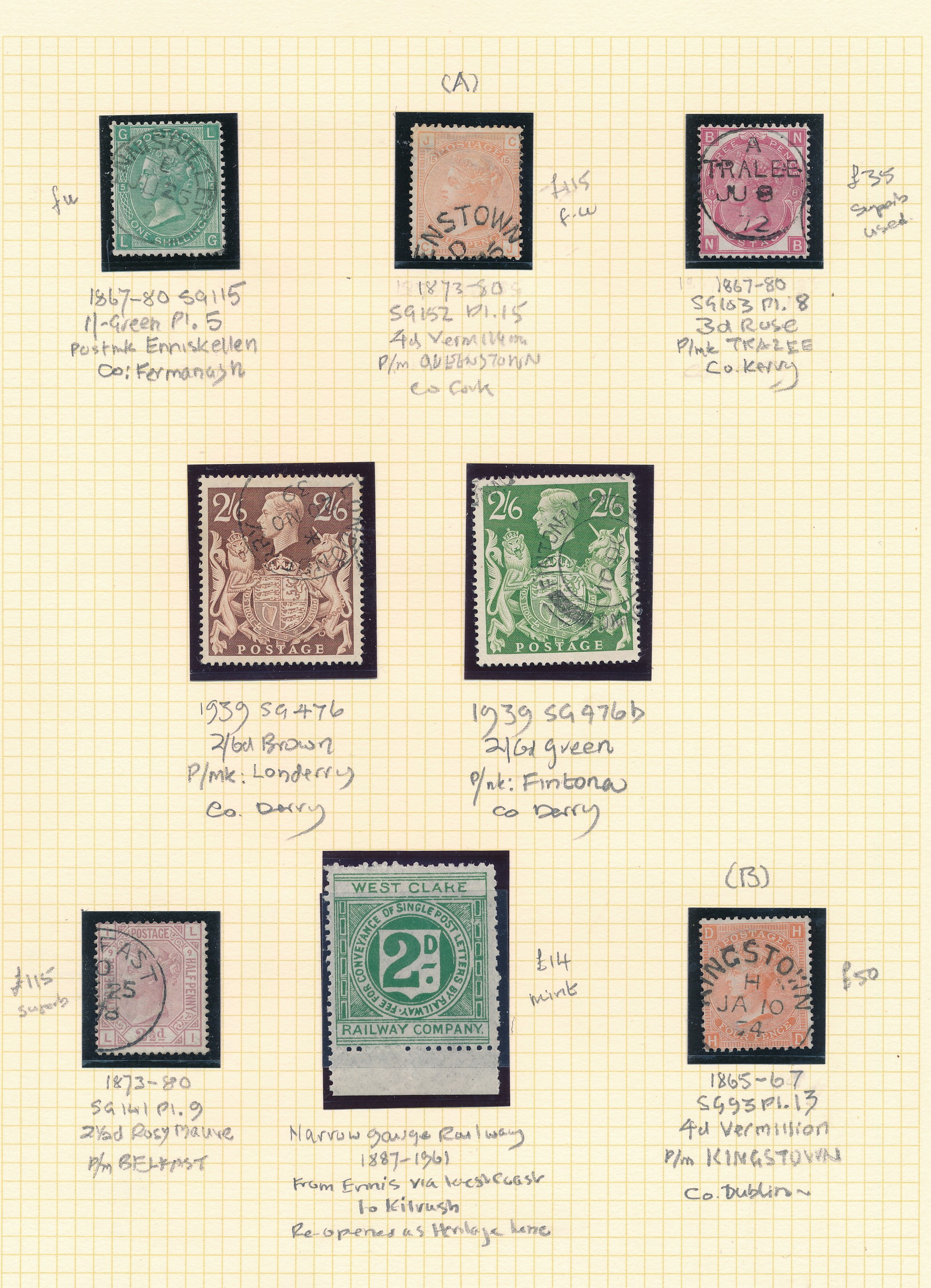 Great Britain, Irish Cancellations, superb collection of GB FU/U with Irish postmarks (location in - Image 4 of 13
