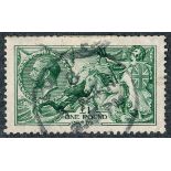 Great Britain, 1913 £1 green U, (SG 403), Cat. £1400.