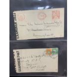 Ireland, interesting Four Kings to QEII cover collection in binder, including Airmail, Paquebot
