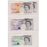 GB Banknotes Somerset, Gill & Kentfield (15), with Somerset £50 B51, £20 H07, 18A, £10 AN68, £5