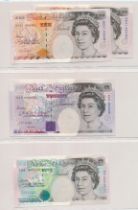 GB Banknotes Somerset, Gill & Kentfield (15), with Somerset £50 B51, £20 H07, 18A, £10 AN68, £5