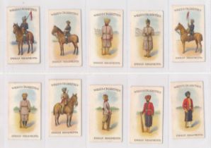 Wills Scissors 1912 Indian Regiments part set of 28 cards, generally in very good condition. Cat. £