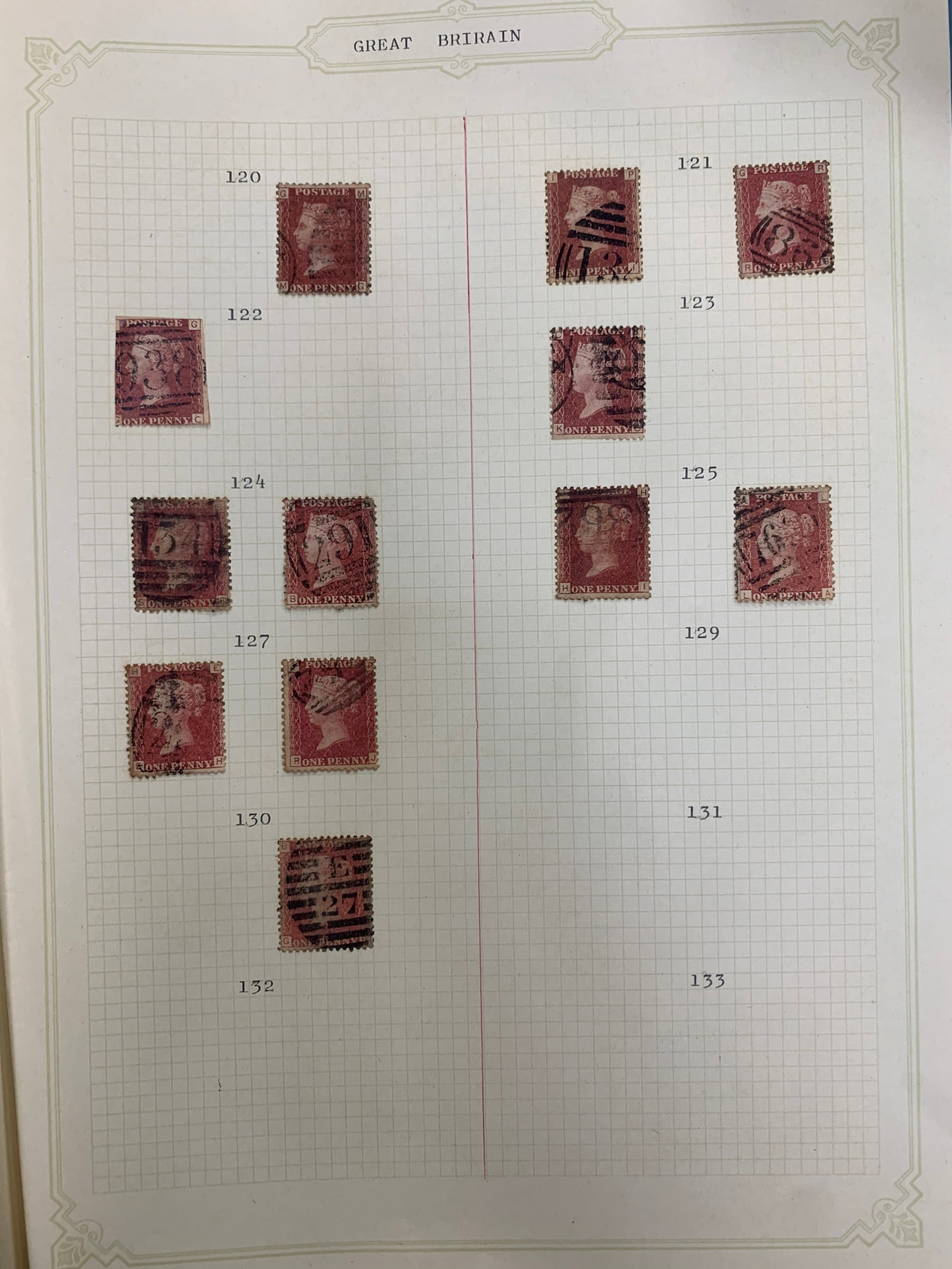 Great Britain, 1858-64 annotated and well-laid out collection of 1d Penny Reds FU from plate 73 to - Image 4 of 12