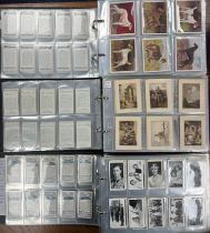 Collection of cigarette cards in 10 albums, complete and near complete sets in mixed condition