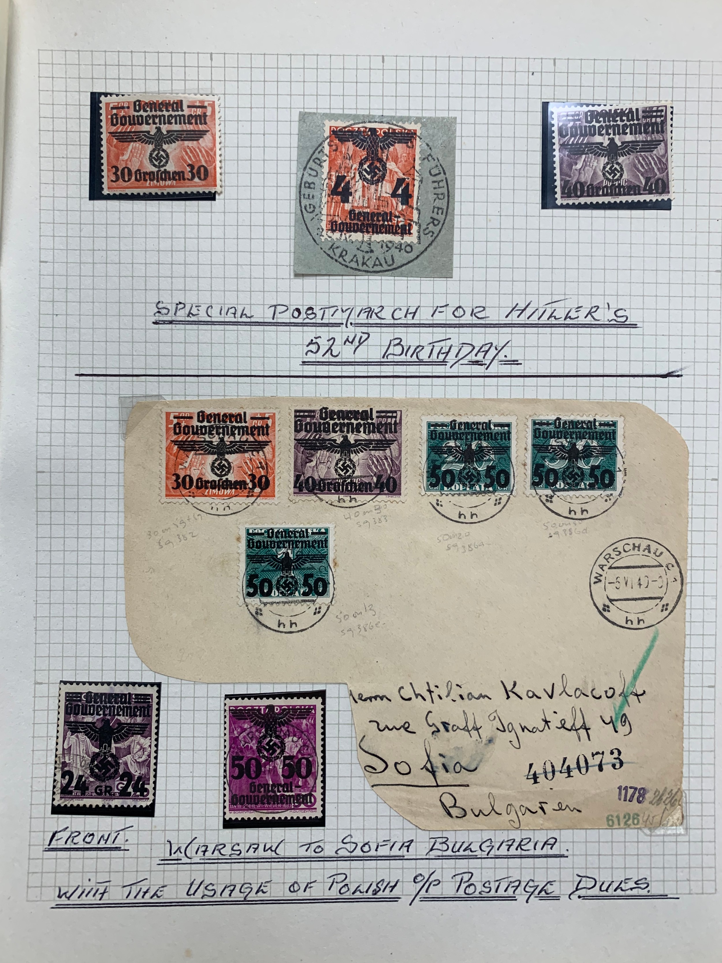 German Occupation of Poland, 1939-45 well presented collection in binder to include; 1944 Hitler’s - Image 6 of 15